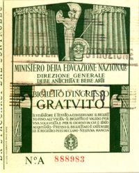 Il Museo (biglietto d'ingresso 1943)