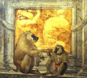 Sala Paolina - particolare con i babbuini