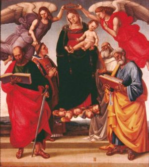 Luca Signorelli, Madonna con Bambino e santi